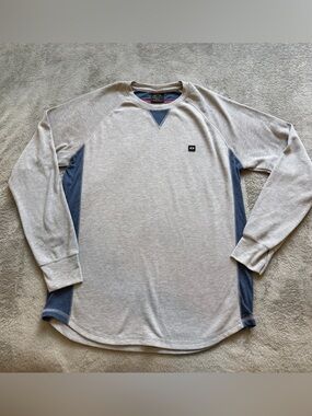 Oakley Waffle Thermal Long Sleeve Blue Gray Shirt Size Medium